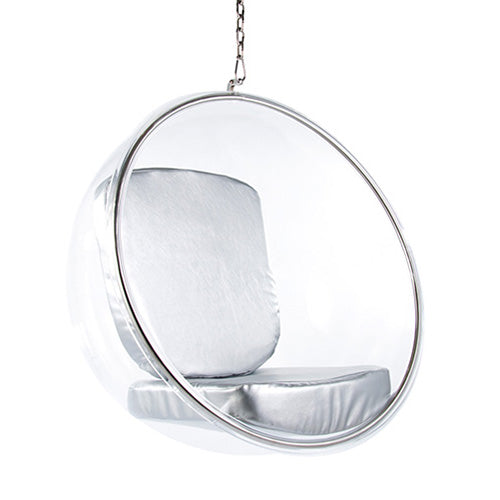 Designer hanging armchair - Faux leather upholstery - Popi - gallery 1