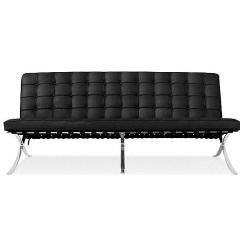 Leather Upholstered Sofa - 3 Seater - Town - gallery 1