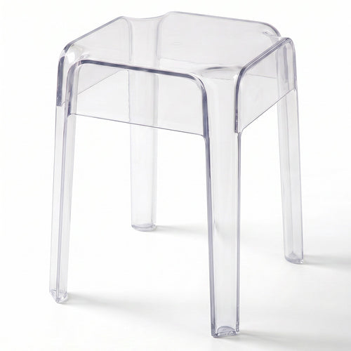 Taburete bajo Transparente - 47cm -  Victoria Queen - Transparente