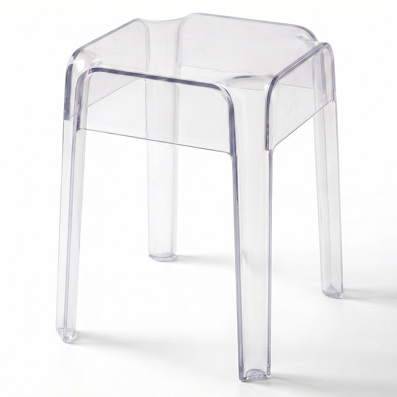Banco Baixo Transparente - 47cm - Victoria Queen - Transparente
