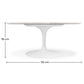 Dining Table Round - 110cm - Marble - Tulip - Dimensions diagram