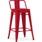 Bar stool with industrial design backrest - 60cm - Stylix