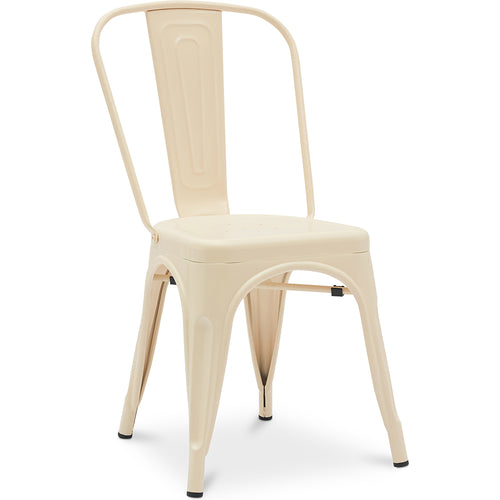 Chaise de salle à manger - Design industriel - Acier - Mat - Nouvelle édition -Stylix