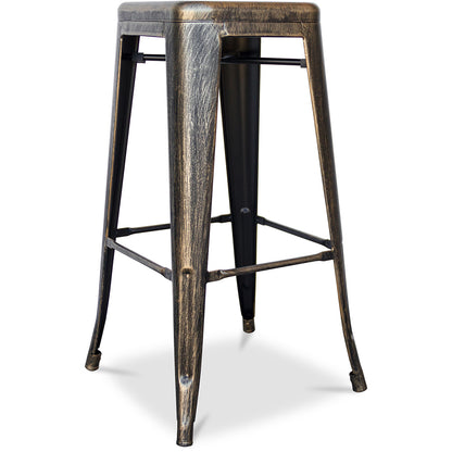 Stylix Industrial Bar Stool in Steel 76 cm High Modern Urban Kitchen Seating Solutions