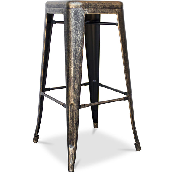 Sgabello da bar – Stile industriale – Acciaio – 76 cm – Stylix - Bronze metallizzato