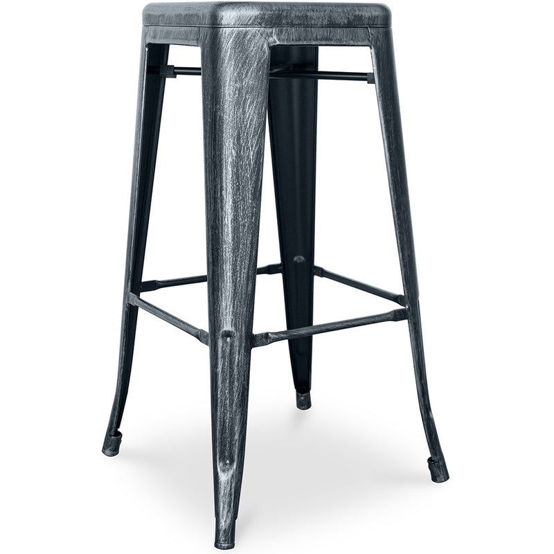 Tabouret de bar – Style industriel – Acier – 76 cm – Stylix