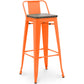 Taburete de Bar - Diseño Industrial - Madera y Acero - 76cm - Stylix