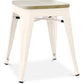 Industrial design bar stool - Wood and steel - 45cm - New edition - Stylix