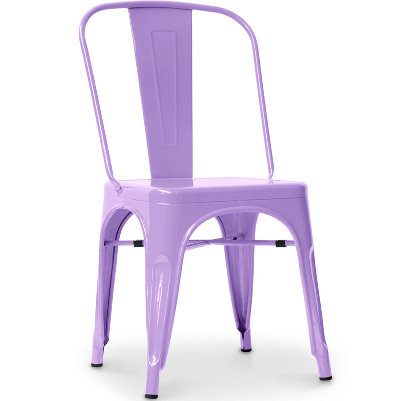 Dining chair Tolix Style Industrial Design Square Metal - New Edition