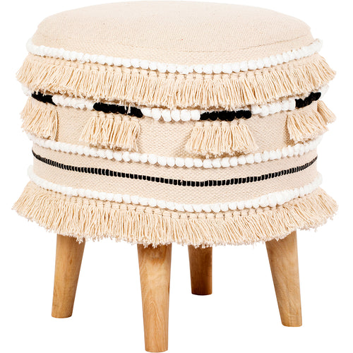 Tabouret Pouf Rond - Style Boho Bali - Juliet