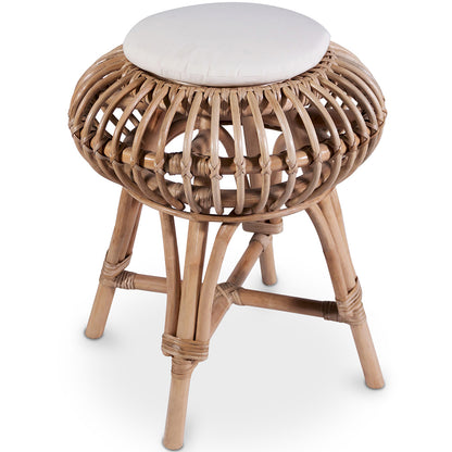 Banco de bar em rattan - Estilo Boho Bali - Lera