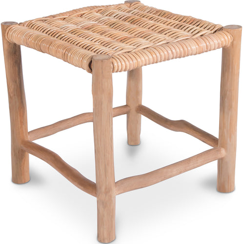 Square rattan stool - Boho Bali style - Small - Senay