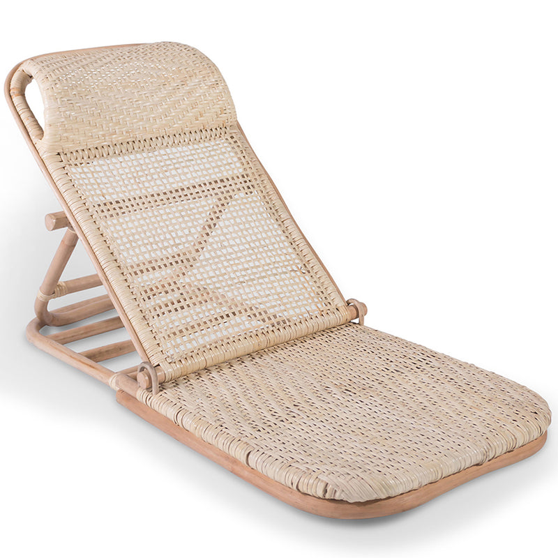Solstol i naturlig rattan – Justerbar til have, terrasse & strand – Chenai