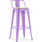 Barhocker mit Rückenlehne - Industriedesign - 76 cm - Stylix