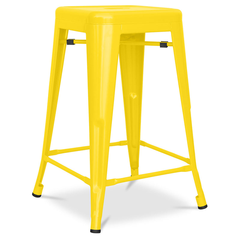 Bar Stool - Industrial Design - Matte Steel - 60cm - New edition - Stylix