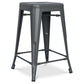 Bar stool - Industrial design - Matte steel - 60cm - New edition - Stylix