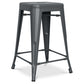 Banco Bar - Design Industrial - Aço Mate - 60cm - Nova Edição - Stylix