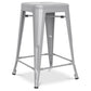 Sgabello da bar - Design industriale - Acciaio opaco - 60cm - Nuova edizione - Stylix