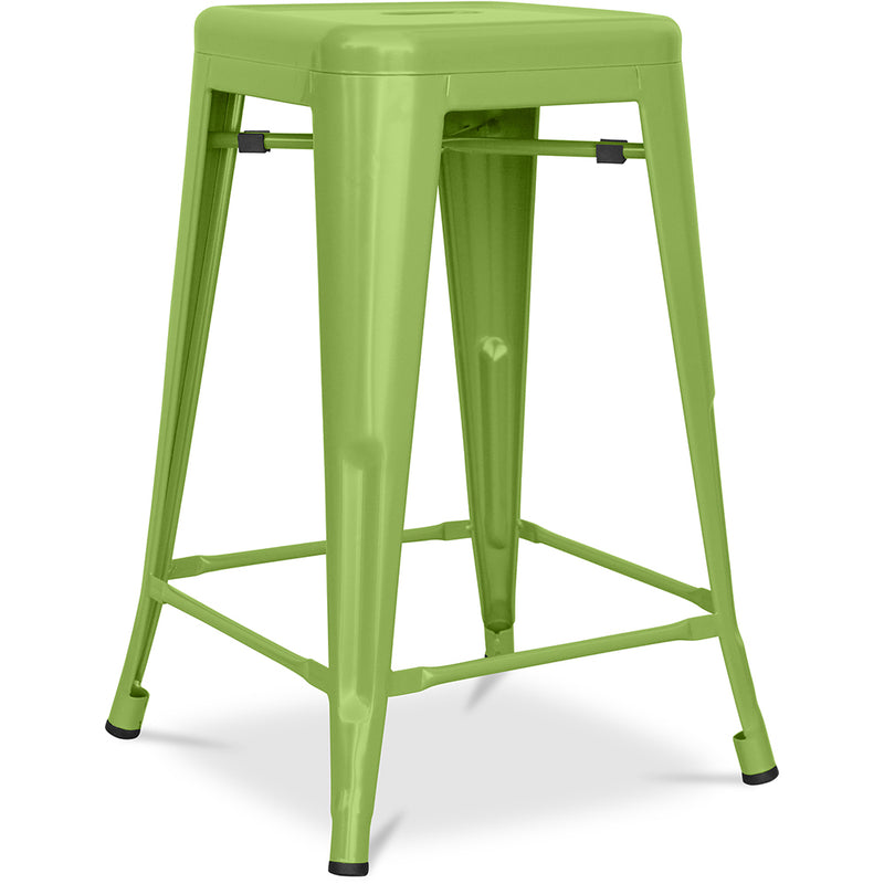 Banco Bar - Design Industrial - Aço Mate - 60cm - Nova Edição - Stylix