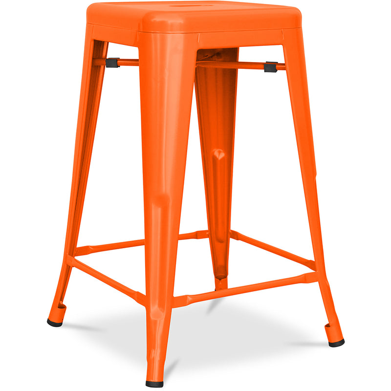 Barkruk - Industrieel Ontwerp - Mat Staal - 60cm - Nieuwe Editie - Stylix