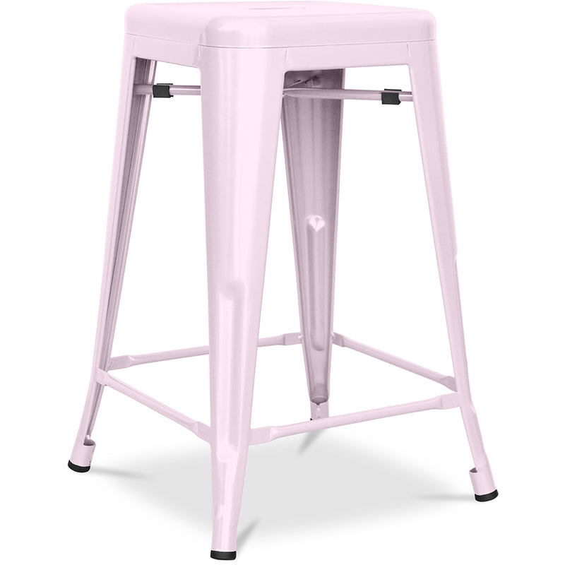 Sgabello da bar - Design industriale - Acciaio opaco - 60cm - Nuova edizione - Stylix