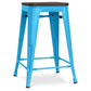 Bar Stool - Industrial Design - Wood and Steel - 60cm - Stylix