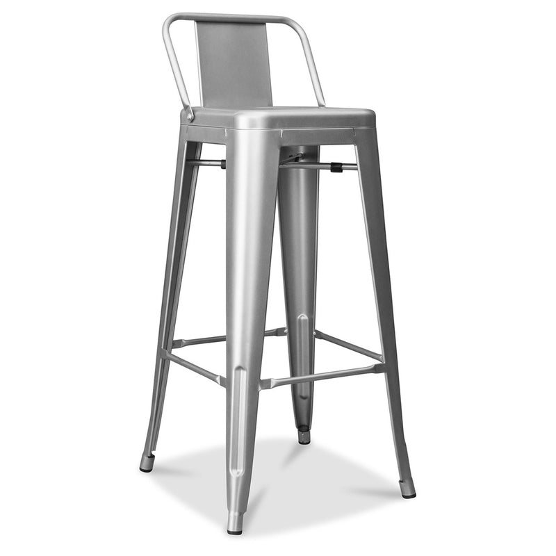Tabouret de bar avec dossier - Design industriel - 76cm - Nouvelle édition - Stylix