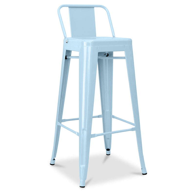 Stołek barowy z oparciem - Industrial Design - 76cm - New Edition - Stylix