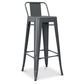 Bar stool with backrest - Industrial design - 76cm - New edition - Stylix