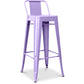 Bar stool with backrest - Industrial design - 76cm - New edition - Stylix