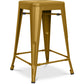 Stołek barowy - Industrial Design - Matte Steel - 60cm - New Edition - Stylix