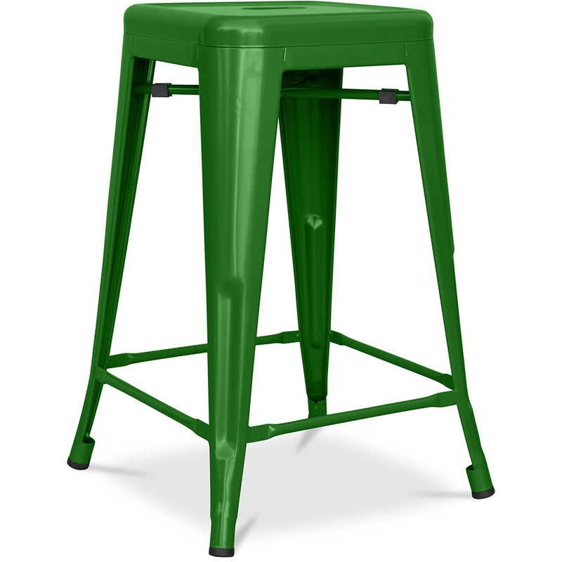 Bar Stool - Industrial Design - Matte Steel - 60cm - New edition - Stylix