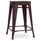 Bar Stool - Industrial Design - Wood and Steel - 60cm - Stylix