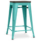 Bar Stool - Industrial Design - Wood and Steel - 60cm - Stylix