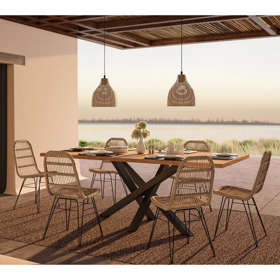 Rattan Dining Chair - Boho Style - Many - gallery 10