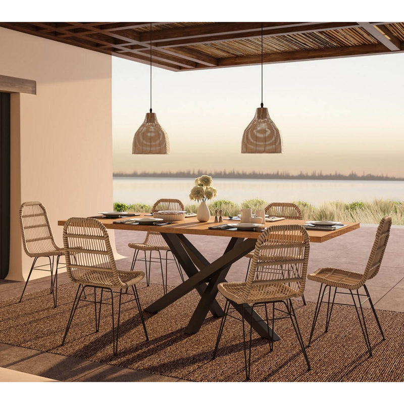 Rattan Dining Chair - Boho Style - Many - gallery 10