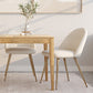Dining Chair - Upholstered in Bouclé Fabric - Scandinavian Design - Evelyne