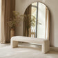 Bench Upholstered In White Bouclé Fabric - Modern Elegant Minimalist - Karla