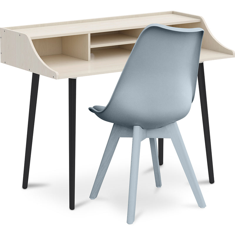 Ensemble de Bureau en Bois - Design Scandinave - Torkel + Chaise de Salle à Manger - Design Scandinave - Denisse