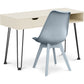 Ensemble de Bureau en Bois - Design Scandinave - Andor + Chaise de Salle à Manger - Design Scandinave - Denisse