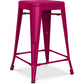 Stołek barowy - Industrial Design - Matte Steel - 60cm - New Edition - Stylix