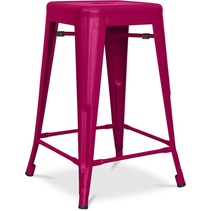 Barkruk - Industrieel Ontwerp - Mat Staal - 60cm - Nieuwe Editie - Stylix