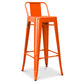 Tabouret de bar avec dossier - Design industriel - 76cm - Nouvelle édition - Stylix