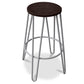 Round Stool - Industrial Design - Wood and Metal - 74cm - Hairpin Legs