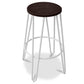 Round Stool - Industrial Design - Wood and Metal - 74cm - Hairpin Legs