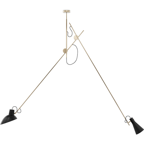 Lampe de plafond à bras articulés - Lampe suspendue - 2 bras - Pats