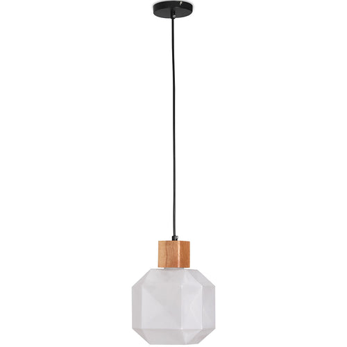 Lampe de plafond en bois et verre - Lampe suspendue design - Bumba