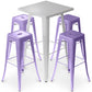 Pack Tabouret Table & 4 Tabourets de Bar Design Industriel - Métal - Nouvelle Edition - Bistrot Stylix
