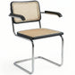 Dining Chair with Armrests - Vintage Design - Wood and Rattan - Bruna