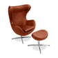 Fauteuil Design Oeuf avec Repose-Pieds - Revêtement en Similicuir - Brave